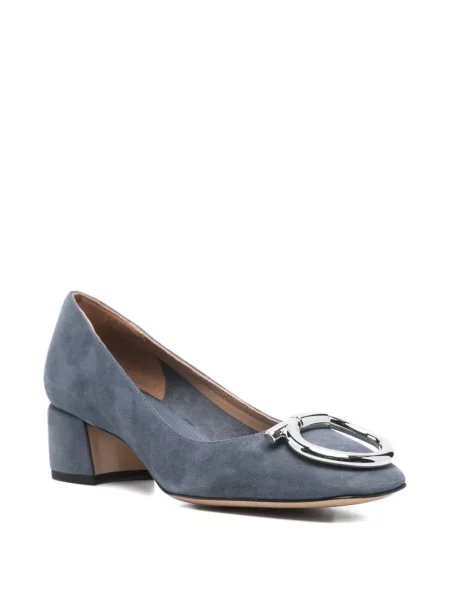 Pantofi cu toc Ferragamo cu cataramă albastru
