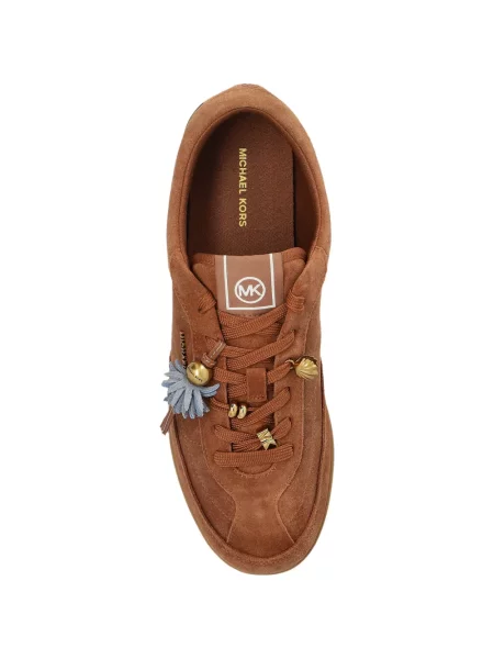 Sukienka wieczorowa Michael Michael Kors koronkowa wiązana garniturowa niebieska