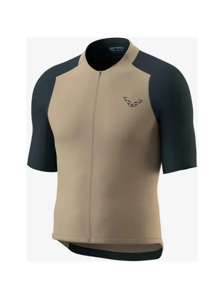 Koszulka rowerowa Dynafit Ride Light Full Zip krótki rękaw S beżowa