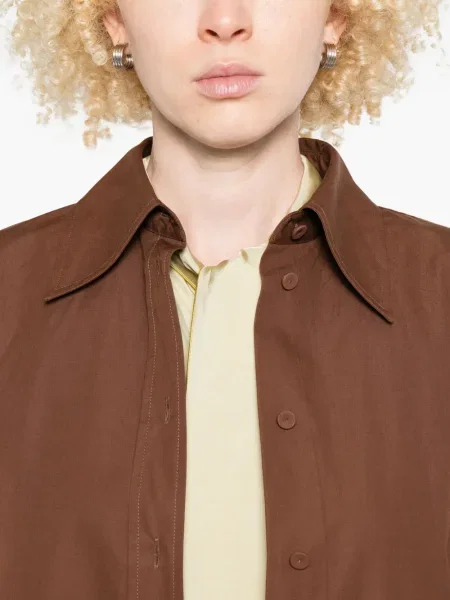 Cămașă Jil Sander lungă maro