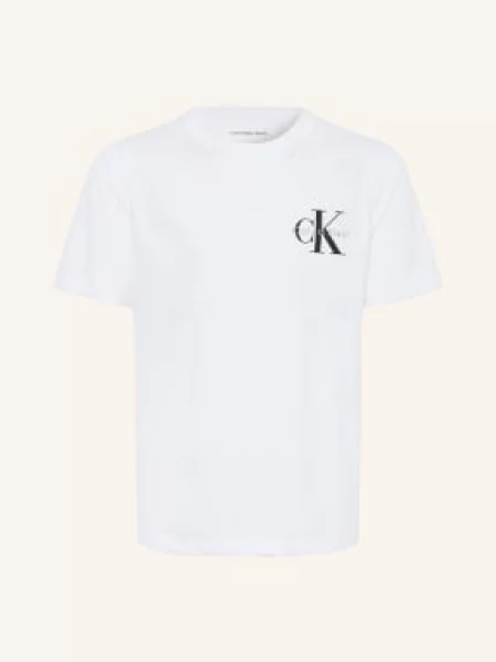 Calvin Klein Jeans Tričko světle šedá / černá bílá