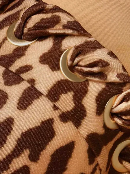 Бански Zimmermann с принт с леопардов принт кафяво