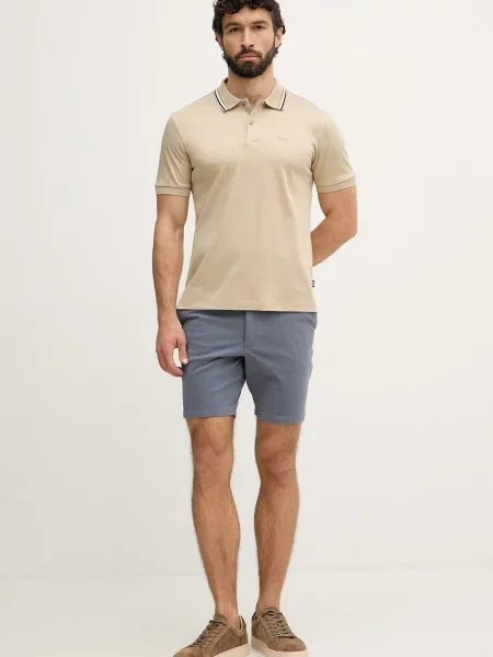 Tricou polo Boss Black bej