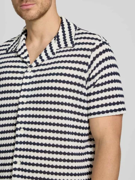 Koszulka polo o kroju relaxed fit z mieszanki bawełny model DYLAN' Selected Homme niebieska