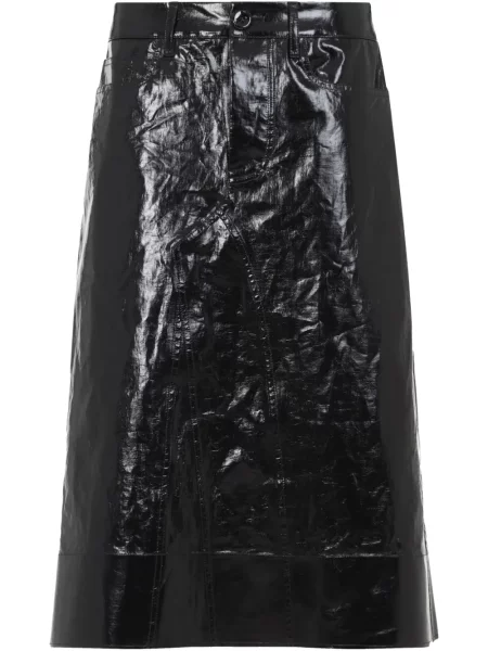 Lininis sijonas Jil Sander juoda
