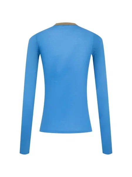 Lung tricou Auralee albastru