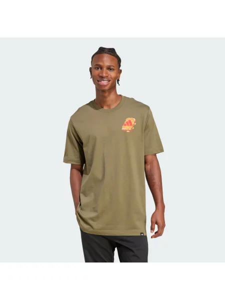 Adidas T-Shirt Food Peanut Butter & Jelly Graphic Khaki oliwkowa