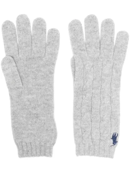 Mănuși Polo Ralph Lauren tricotate gri