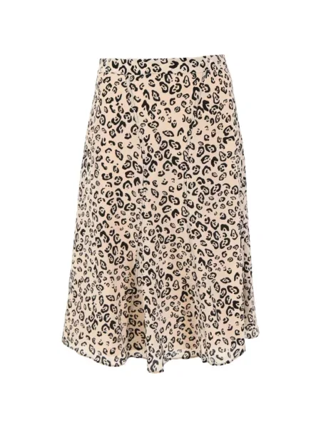 Fustă Altuzarra de mătase cu imagine cu model leopard