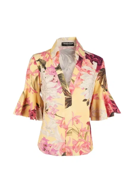 Блуза с флорален принт Chiara Boni La Petite Robe на цветя с принт жълто