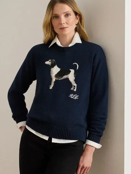 Пуловер Lauren Ralph Lauren тъмносиньо