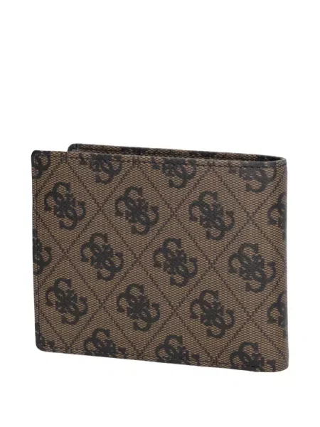 Novčanik Guess s printom smeđa