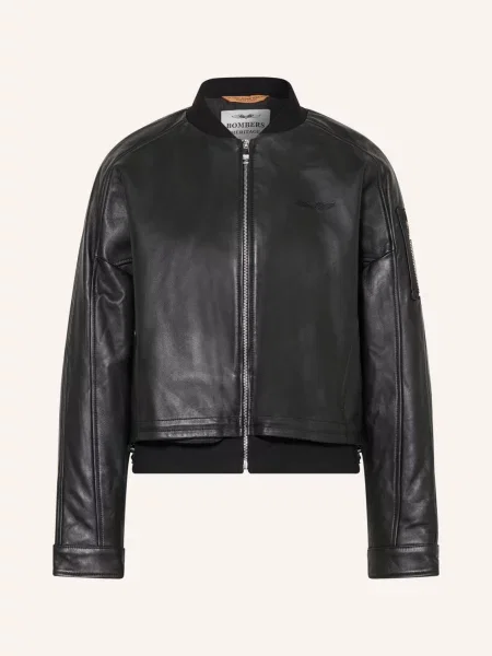Bombers Original Kožená Bunda Merrin černá