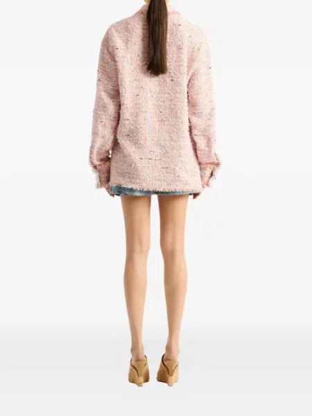 Top Balmain din tweed roz