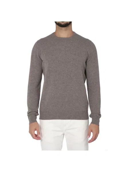 Sweter La Fileria z kapturem brązowy