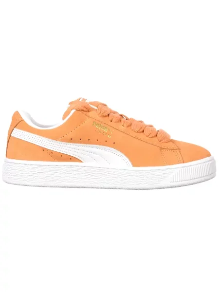 Pantofi Puma din piele de căprioară alb