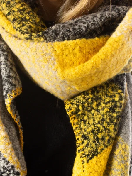 Fular Only în carouri negru