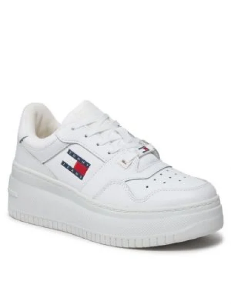 Tommy Jeans Sneakers Tjw Retro Basket Flatform Ess alb
