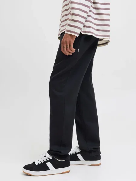 Повсякденні штани JACK & JONES KANE BRADLEY UNCUFFED SWT PANT бавовна/поліестер чорний