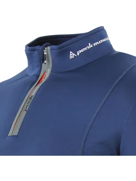 Tricou mânecă lungă Peak Mountain albastru