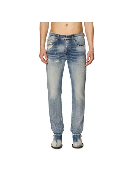 Jeansy Diesel 2019 D-STRUKT z 5 kieszeniami niebieskie