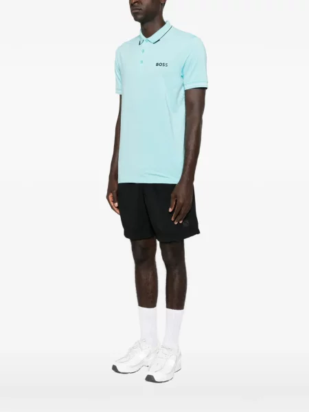 Tricou polo Boss cu imagine albastru