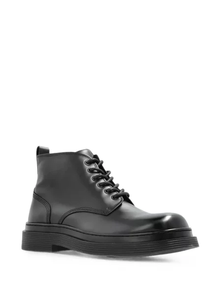 Botine Ami Paris cu șireturi din piele negru