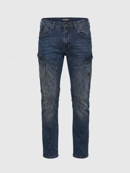 KOROSHI Pantaloni eleganți închis albastru