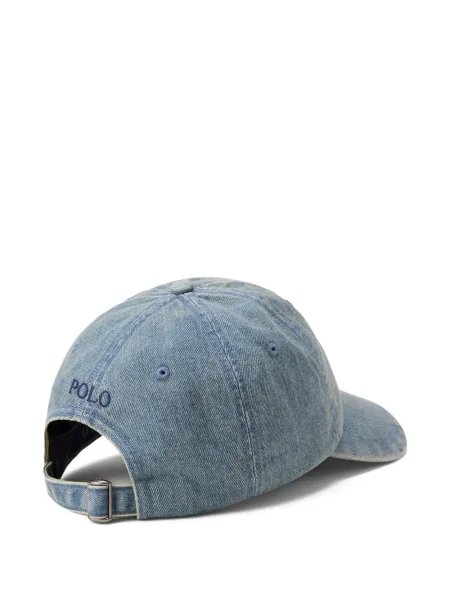 Czapka z daszkiem Polo Ralph Lauren w kratkę z twillu biznesowa niebieska