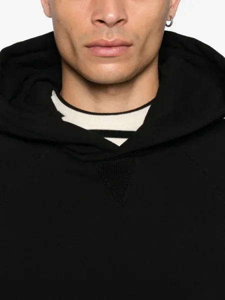 Stretch kapucnis melegítő felső Jil Sander fekete