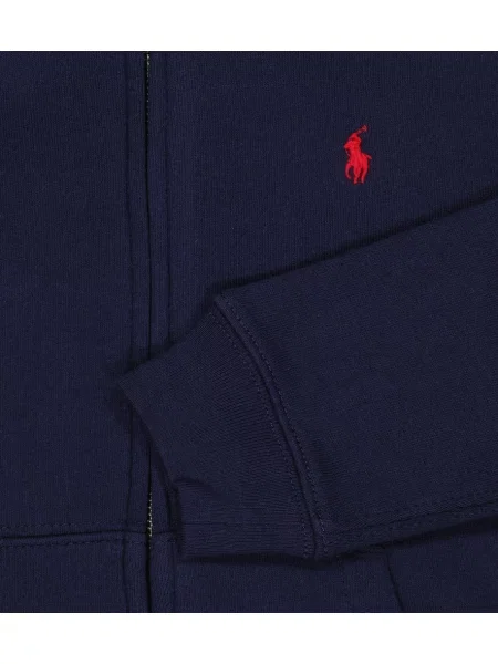 Koszulka polo Ralph Lauren z dżerseju z autografem niebieska