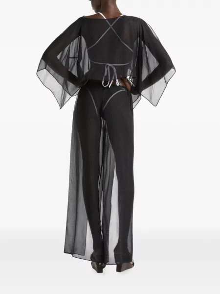 Top Balmain din șifon negru