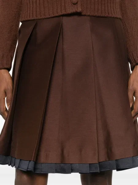 Fusta plisata Shushu/tong plisată maro