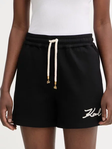 Karl Lagerfeld pantaloni scurți de trening pentru femei negru