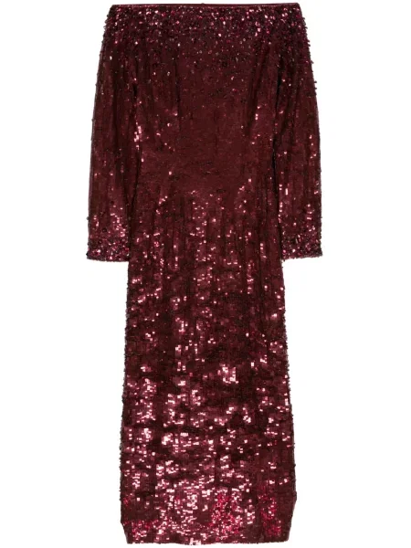 Rochie Jenny Packham cu paiete de costum roșu