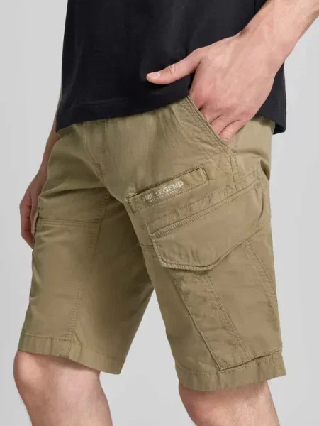 Bermudy cargo o kroju tapered fit z z patką model Nordrop' Pme Legend beżowe