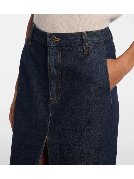 Fustă din denim Khaite albastru