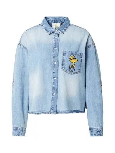 PRINCESS GOES HOLLYWOOD Bluza Snoopy born to be wild moder denim / svetlo / rumena modra