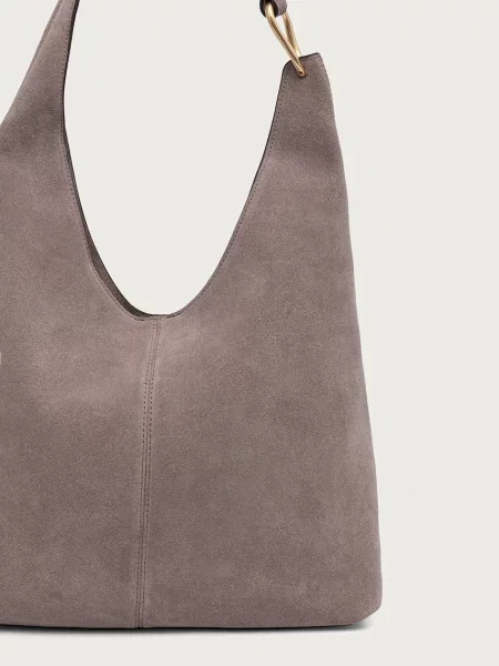 Calvin Klein Táska Slouchy Suedelarge Shoulder Bag Barna lila