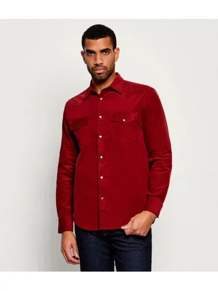 Tommy Hilfiger Cămașă | catifea reiată roșu