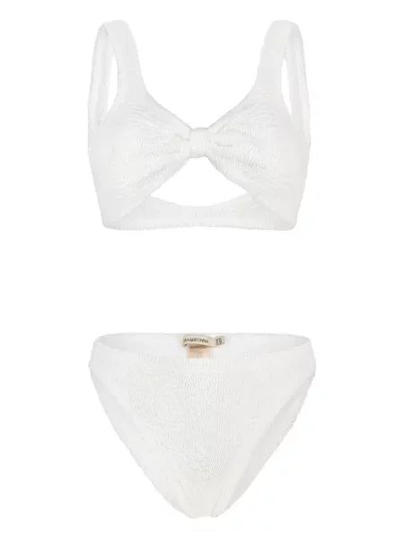 Bikini Paramidonna cu funde alb