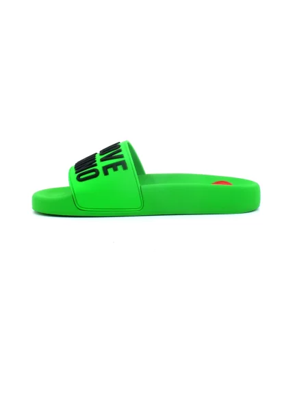 Klapki Love Moschino zielone