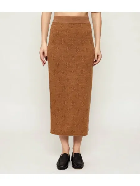 Gant De lână fustă maro