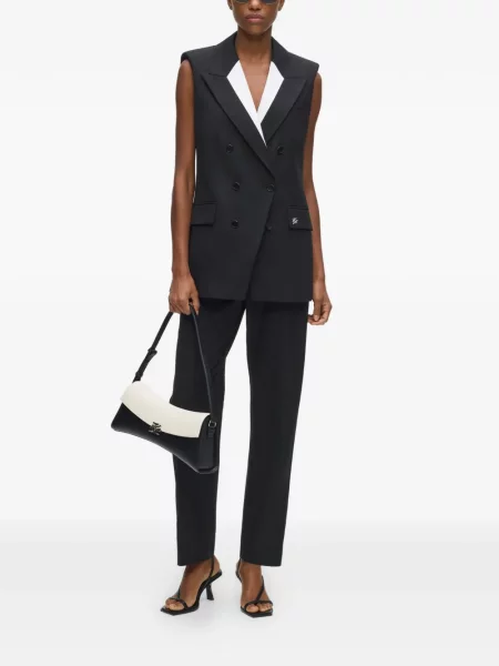 Pantaloni Karl Lagerfeld cu autograf negru