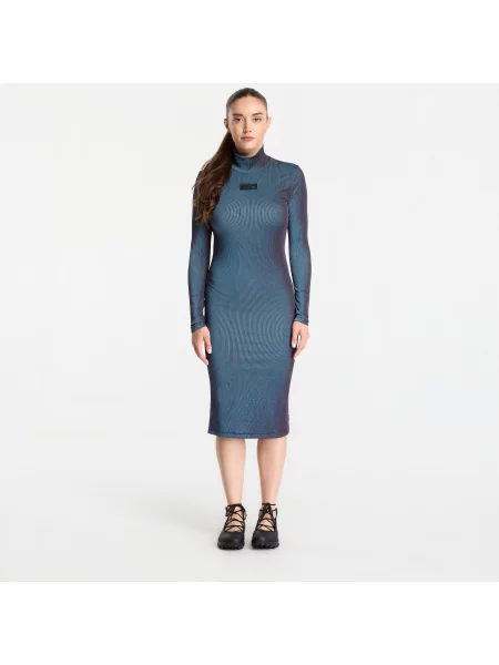 Φόρεμα Emporio Armani Train W Dress Fancy Ribs Black / Mysterioso M μαύρο
