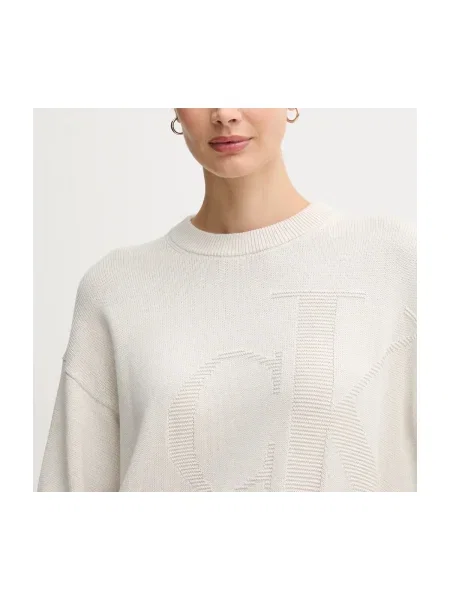 Pulover Calvin Klein Jeans alb