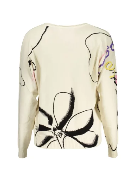 Pulover Desigual cu imagine cu decolteu în V