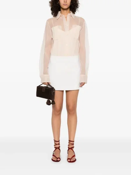 Cămașă Ermanno Scervino transparente roz