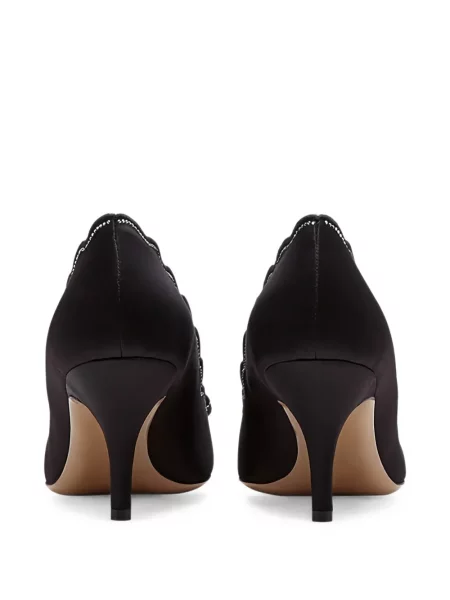 Pantofi cu toc Ferragamo cu funde negru
