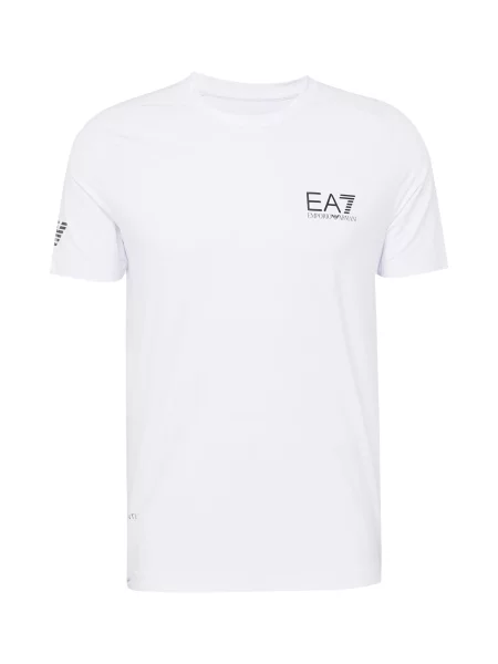 Emporio Armani Tricou funcțional negru / alb